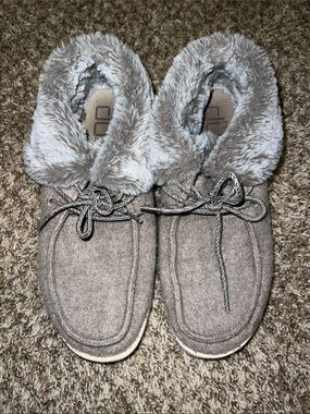 HEYDUDE Britt Fur Lined Booties Chocolate Womens 10 Comfort Shoes!